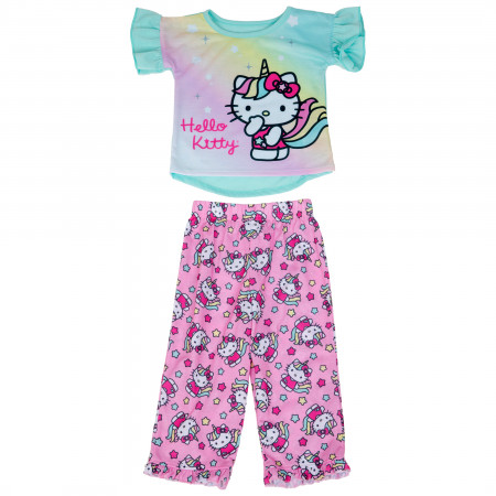 Hello Kitty Unicorn All Over Print 2-Piece Pajama Set