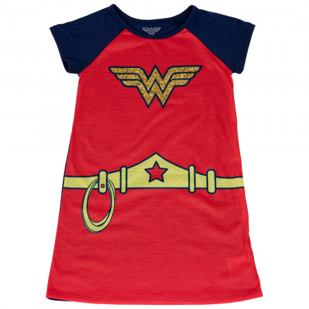Wonder Woman Costume with Star Shoulders Girl's Sleep Gown
