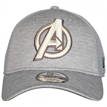 Avengers A Symbol Grey Shadow Tech New Era 39Thirty Fitted Hat