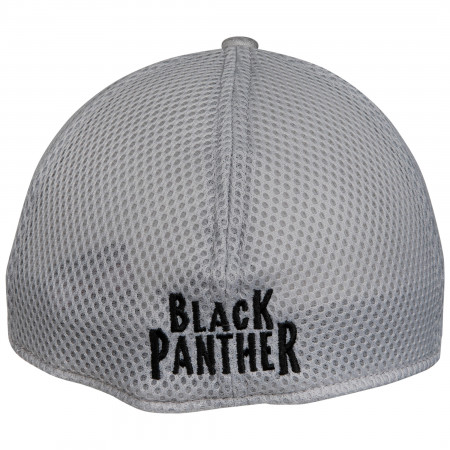 Black Panther Symbol Grey Shadow Tech New Era 39Thirty Fitted Hat