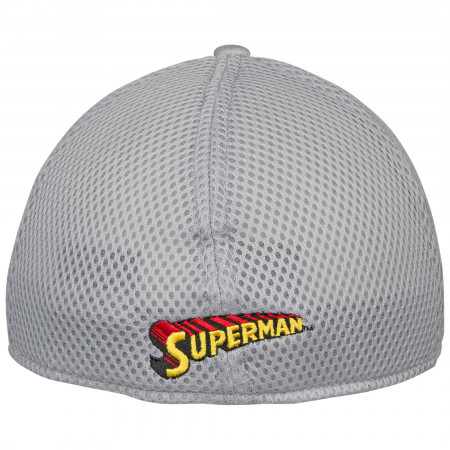 Superman Symbol Grey Shadow Tech New Era 39Thirty Fitted Hat