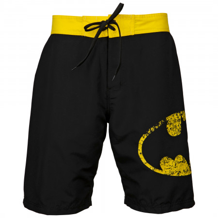 Batman Symbol Heather Black Board Shorts