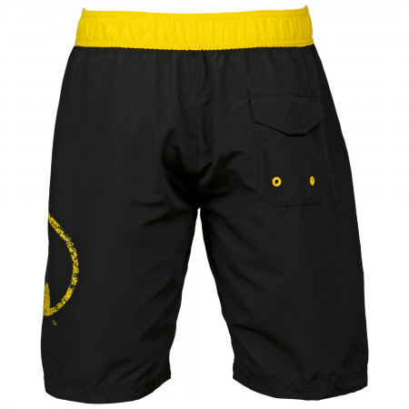 Batman Symbol Heather Black Board Shorts