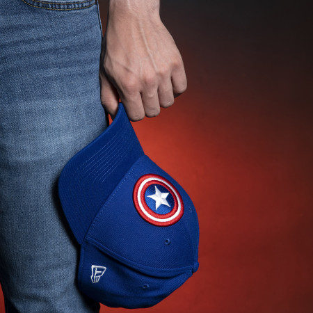 Captain America Shield Symbol Royal Blue New Era 39Thirty Fitted Hat