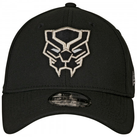 Black Panther Face Symbol Color Block New Era 39Thirty Fitted Hat