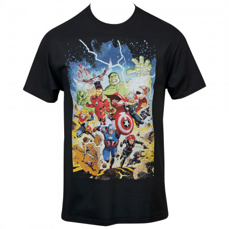 Marvel The Avengers Group Attack T-Shirt