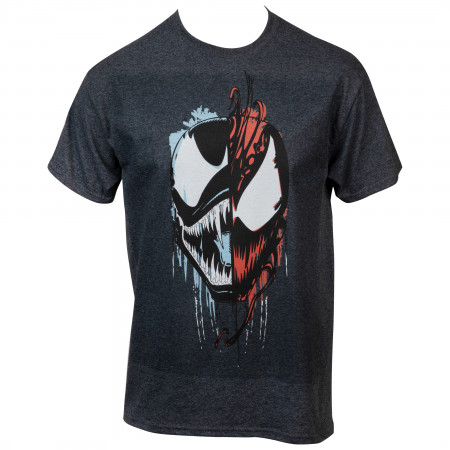 Marvel Comics Venom and Carnage Split Face T-Shirt