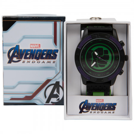 The Incredible Hulk Symbol Marvel Watch with Silicone Band