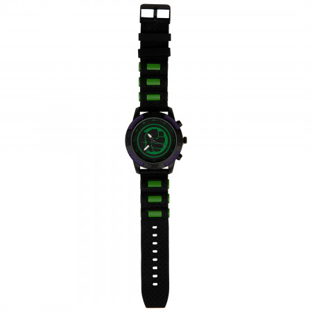 The Incredible Hulk Symbol Marvel Watch with Silicone Band