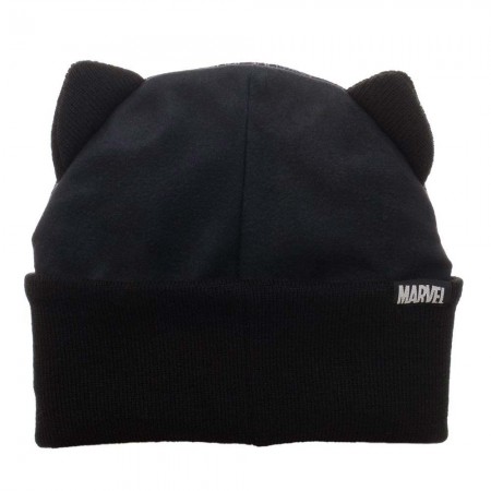 Black Panther Black Face Beanie