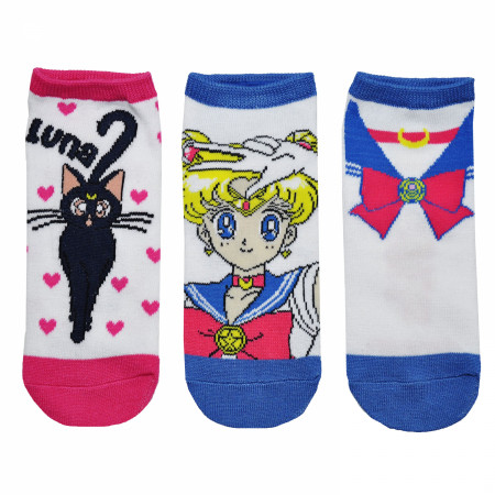 Sailor Moon Luna 3-Pair Pack of Lowcut Socks