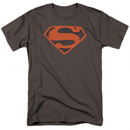 Superman Vintage Shield Grey and Red Men's T-Shirt