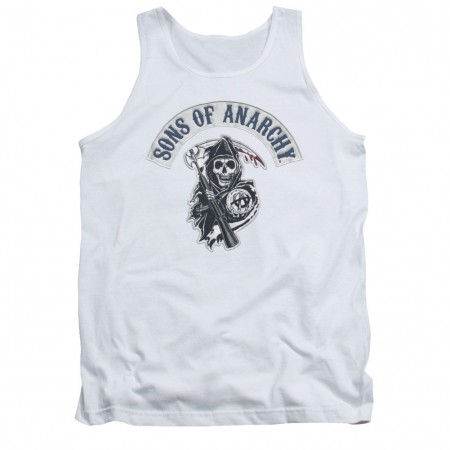 Sons Of Anarchy Bloody Sickle White Tank Top