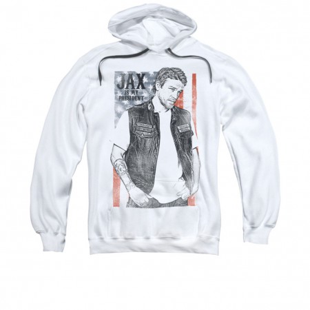 Sons Of Anarchy Jax President White Pullover Hoodie