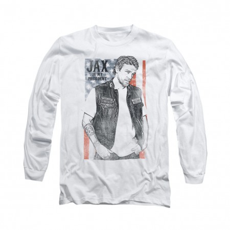Sons Of Anarchy Jax President White Long Sleeve T-Shirt