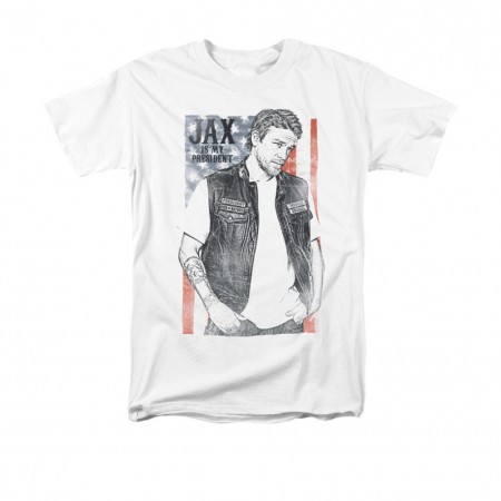 Sons Of Anarchy Men's White Jax Is My President T-Shirt