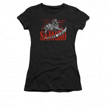 Sons Of Anarchy Juniors Black Reaper Slash T-Shirt