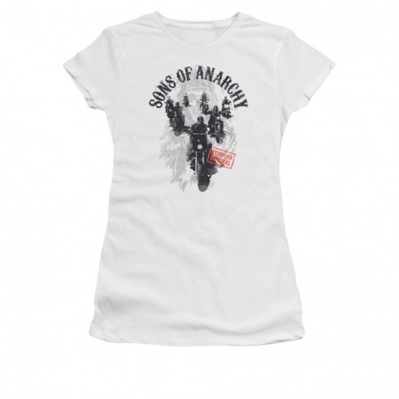Sons Of Anarchy Reapers Ride White Juniors T-Shirt