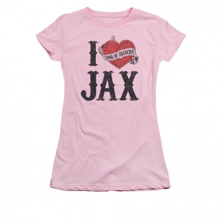 Sons Of Anarchy Heart Jax Pink Juniors T-Shirt