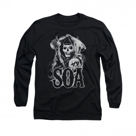 Sons Of Anarchy Smoky Reaper Black Long Sleeve T-Shirt
