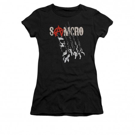 Sons Of Anarchy Rip Through Black Juniors T-Shirt