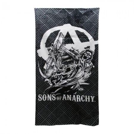 Sons Of Anarchy Logo Grey Beach Towel