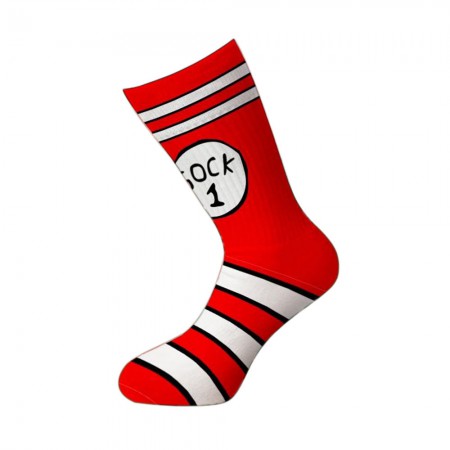 Dr. Seuss Thing 1 Thing 2 Socks