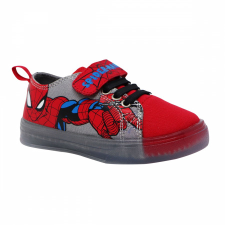 Marvel Spider-Man Web Shooting Kids Lighted Canvas Shoes