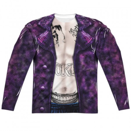 Suicide Squad Joker Jacket Long Sleeve Costume T-Shirt
