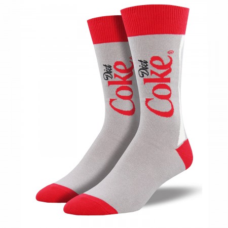 Diet Coke Classic Logo Men's Grey Socks