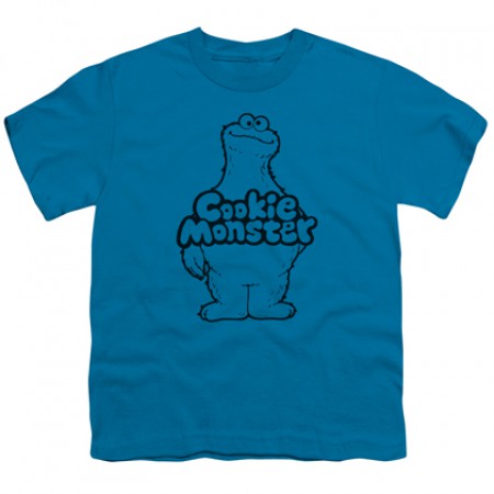 Sesame Street Cookie Monster Youth Blue Tshirt