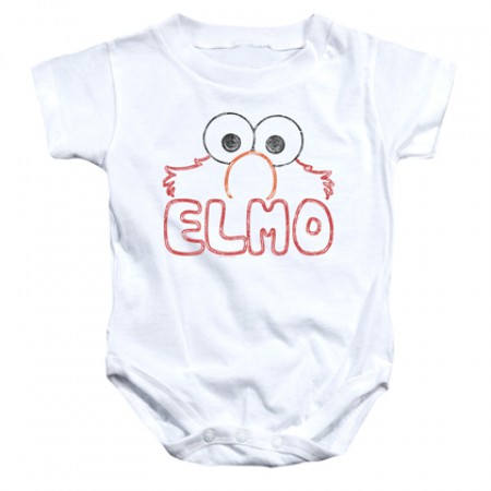 Sesame Street Elmo Crayon Drawing Onesie