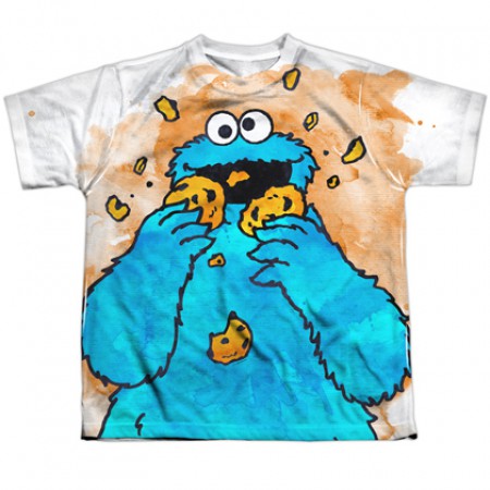 Sesame Street Cookie Monster Eating Youth Tshirt