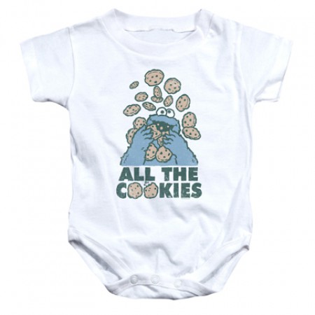 Sesame Street Cookie Monster All The Cookies Onesie