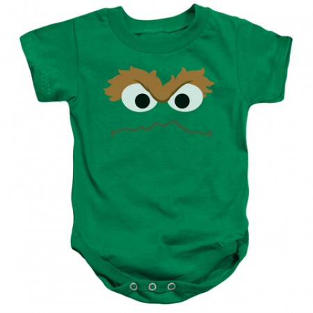 Sesame Street Oscar The Grouch Face Onesie