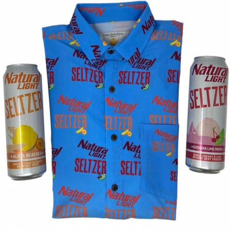 Natty Seltzer Natural Light Tropical Bros Hawaiian Shirt
