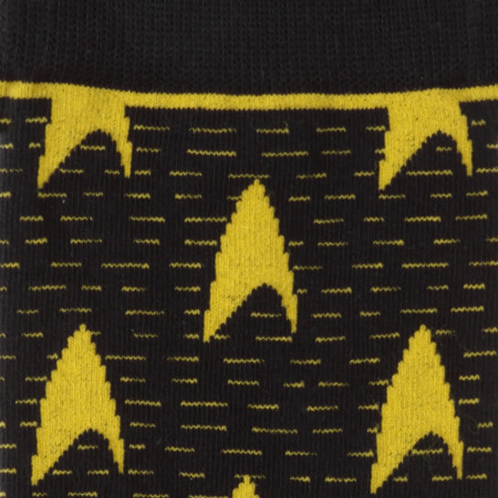 Star Trek Yellow Delta Shield Dress Socks