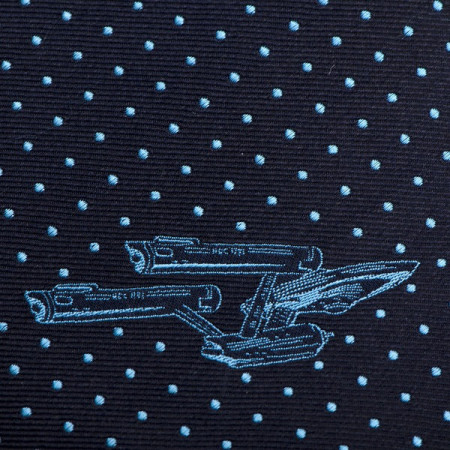 Star Trek Enterprise Dot Blue Men's Tie