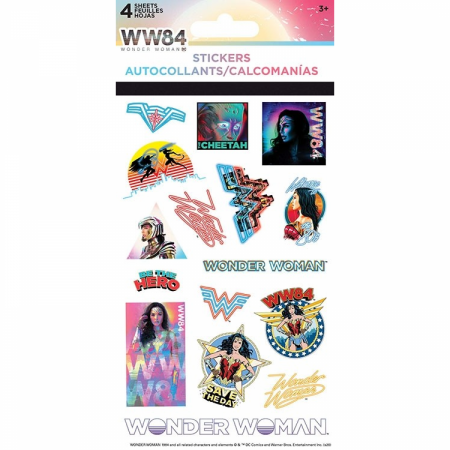 Wonder Woman 1984 Movie Logos and Gal Gadot Sticker Pack