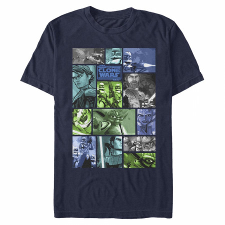 Star Wars Clone Wars Panels T-Shirt