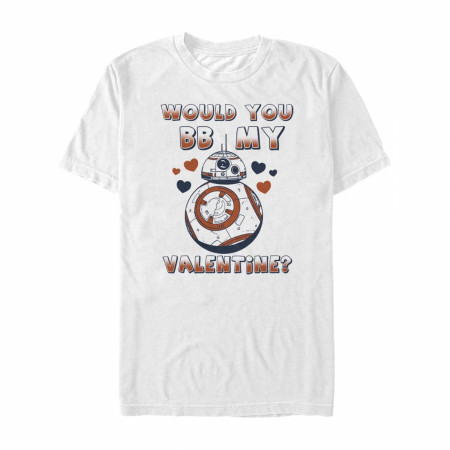 Star Wars Would You BB-8 My Valentine? White T-Shirt