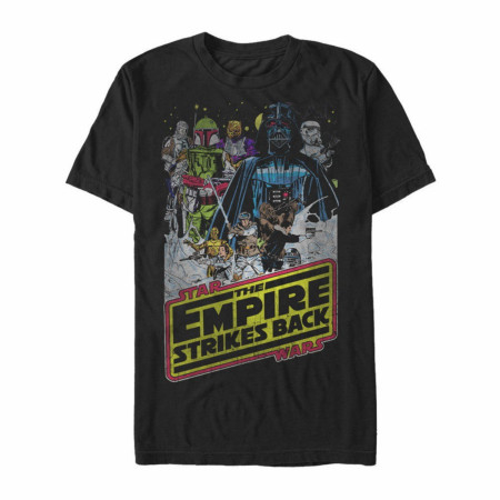 Star Wars Empire Cast and Logo Black T-Shirt