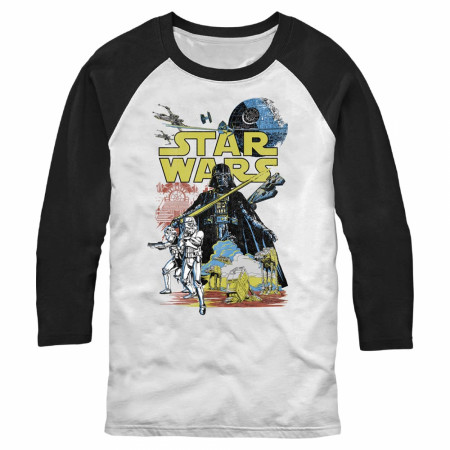 Star Wars Vintage Rebel Classic 3/4 Sleeve Raglan T-Shirt