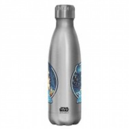 Star Wars Retro Logo with Luke and Leia 17oz Steel Water Bottle