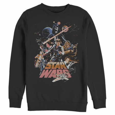 Star Wars Retro Poster Crewneck Sweatshirt