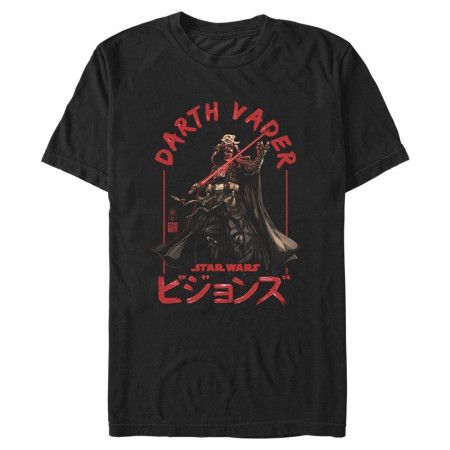 Star Wars Darth Vader The Duel Katakana T-Shirt