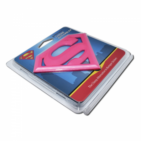 Supergirl Symbol Hot Pink Chrome Plated Emblem