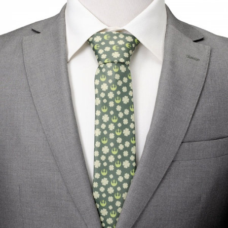 Star Wars Rebel Shamrock Green Hidden Message Men's Tie