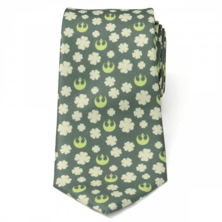 Star Wars Rebel Shamrock Green Hidden Message Men's Tie