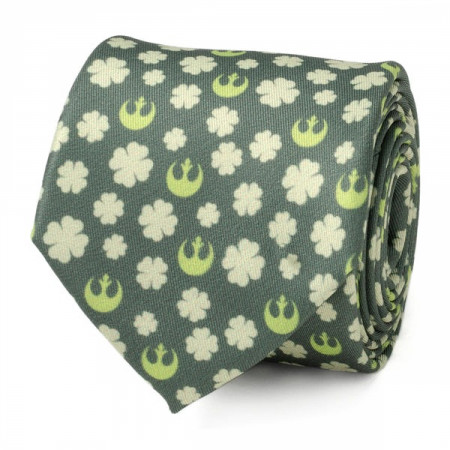 Star Wars Rebel Shamrock Green Hidden Message Men's Tie